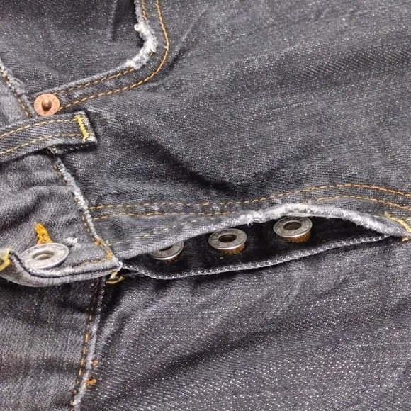 Lucky Brand Dungarees by Gene Montesano Black Mid Rise Straight Leg Color Jean - Picture 4 of 15